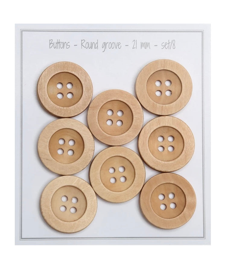 Go Handmade lyse træknapper 21mm