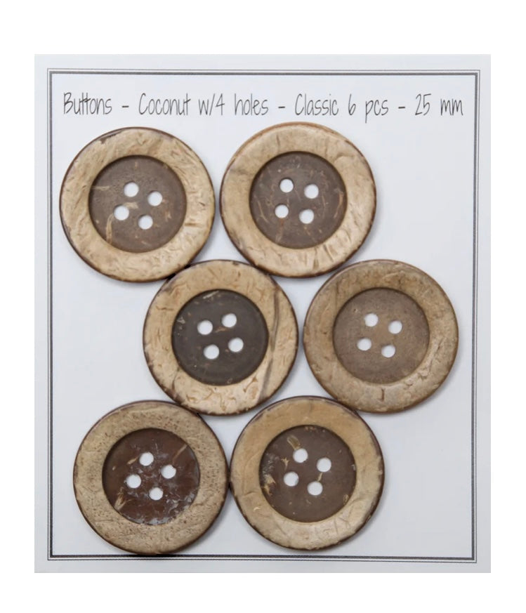 Go Handmade Kokos knapper 25mm