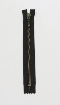 Lynlås YKK 6mm antik messing 35 cm