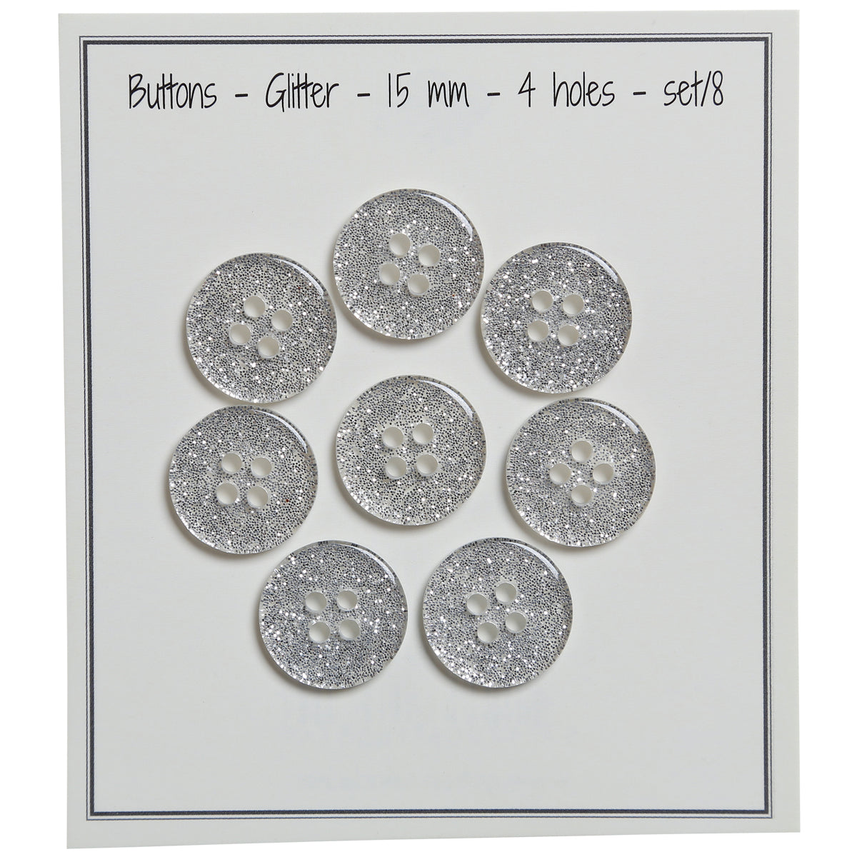 Go Handmade Glitter knapper 15mm