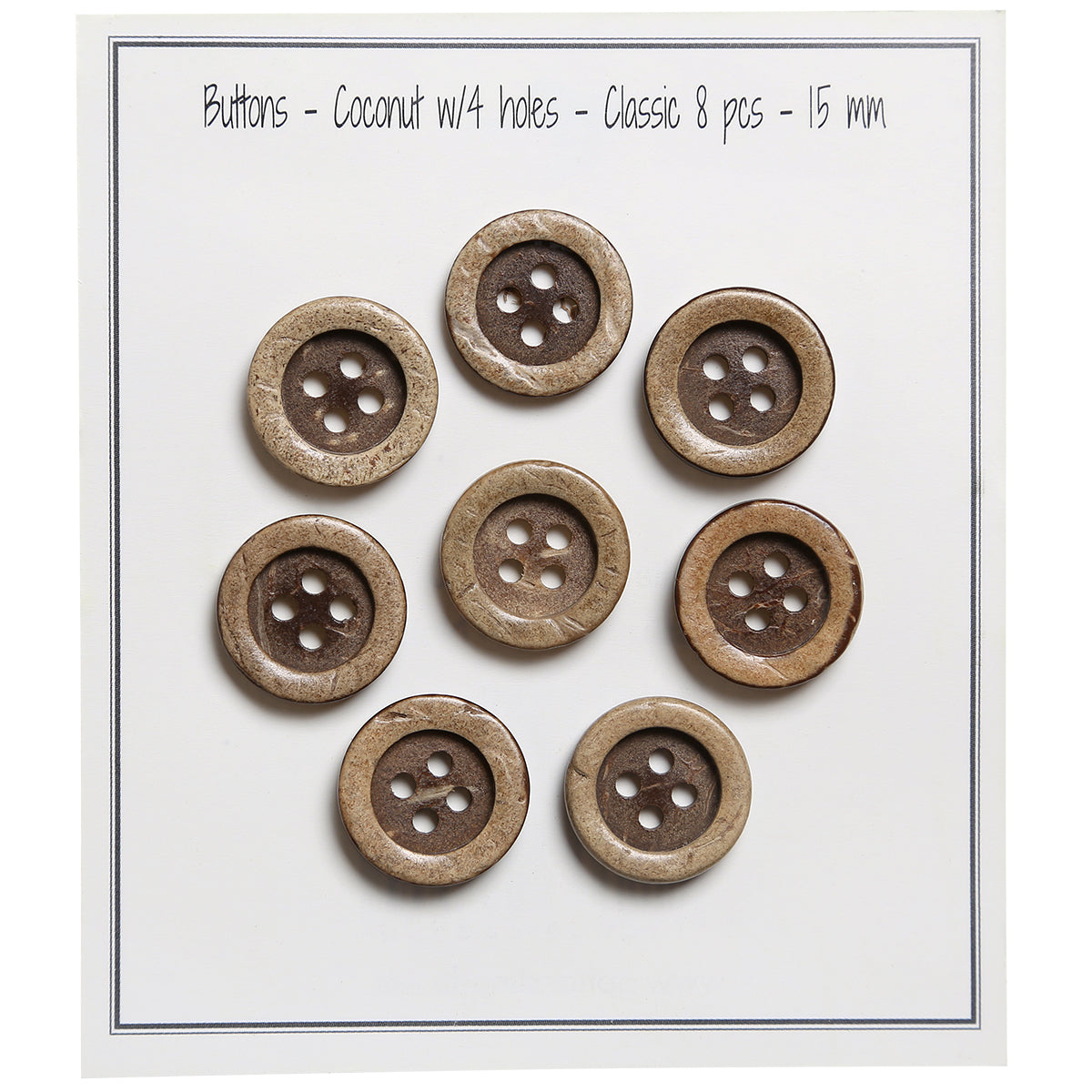 Go Handmade Kokos knapper 15mm