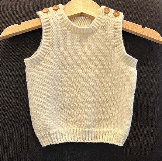 Viggo vest i natur str. 6/9 mdr.