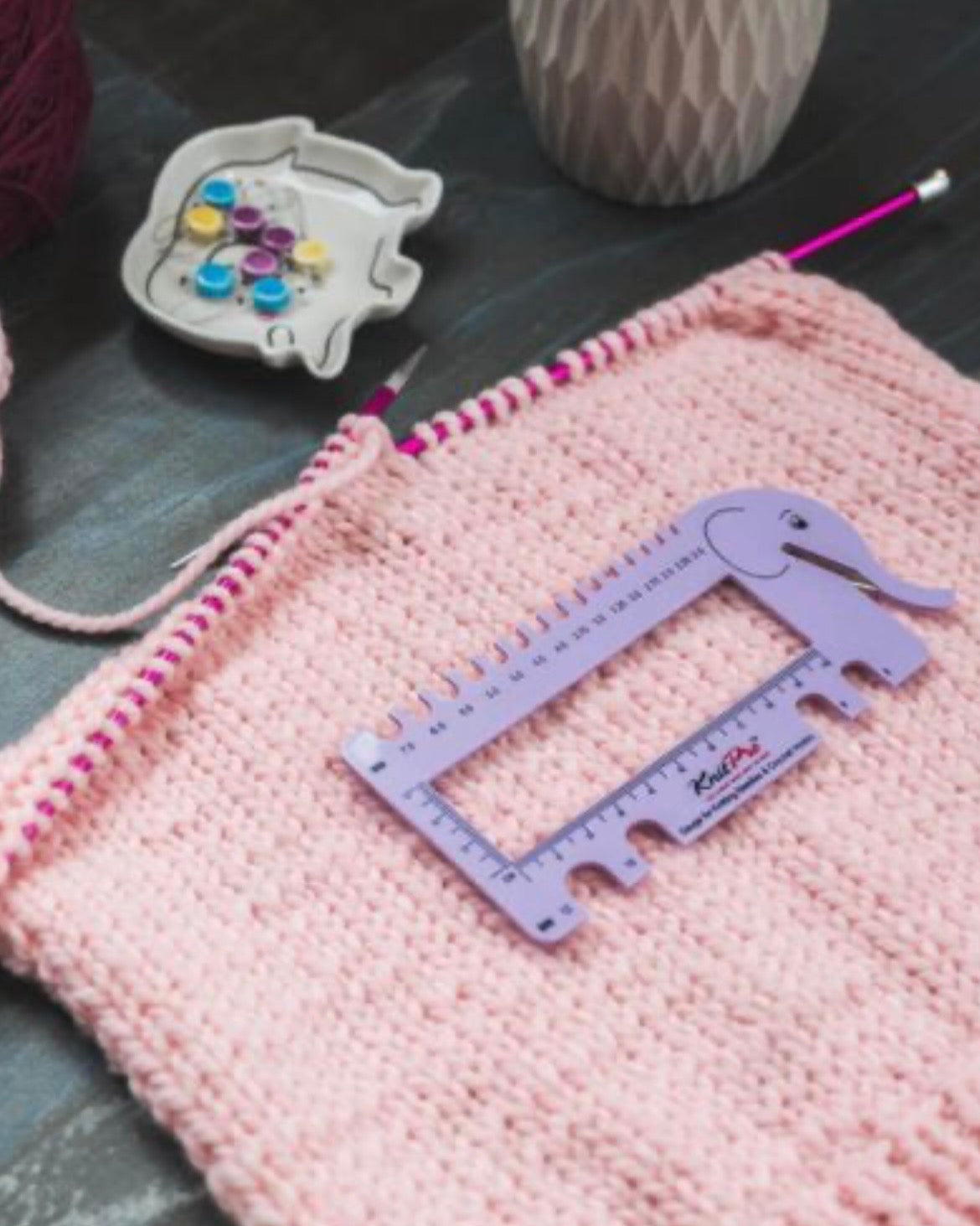 KnitPro Pinde- og hæklenåle måler/strikkefasthedsramme