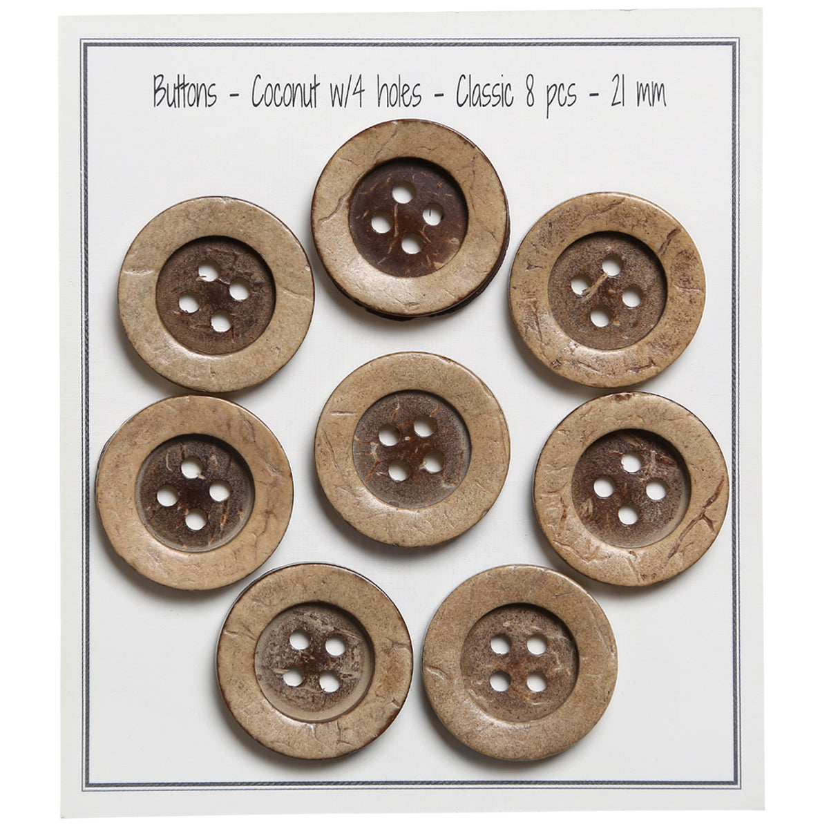Go Handmade Kokos knapper 21mm